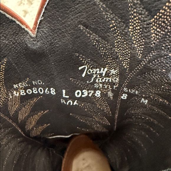 Tony Lama white and brown cowboy boots two toned wing tip vintage collectors 8 - Picture 12 of 12